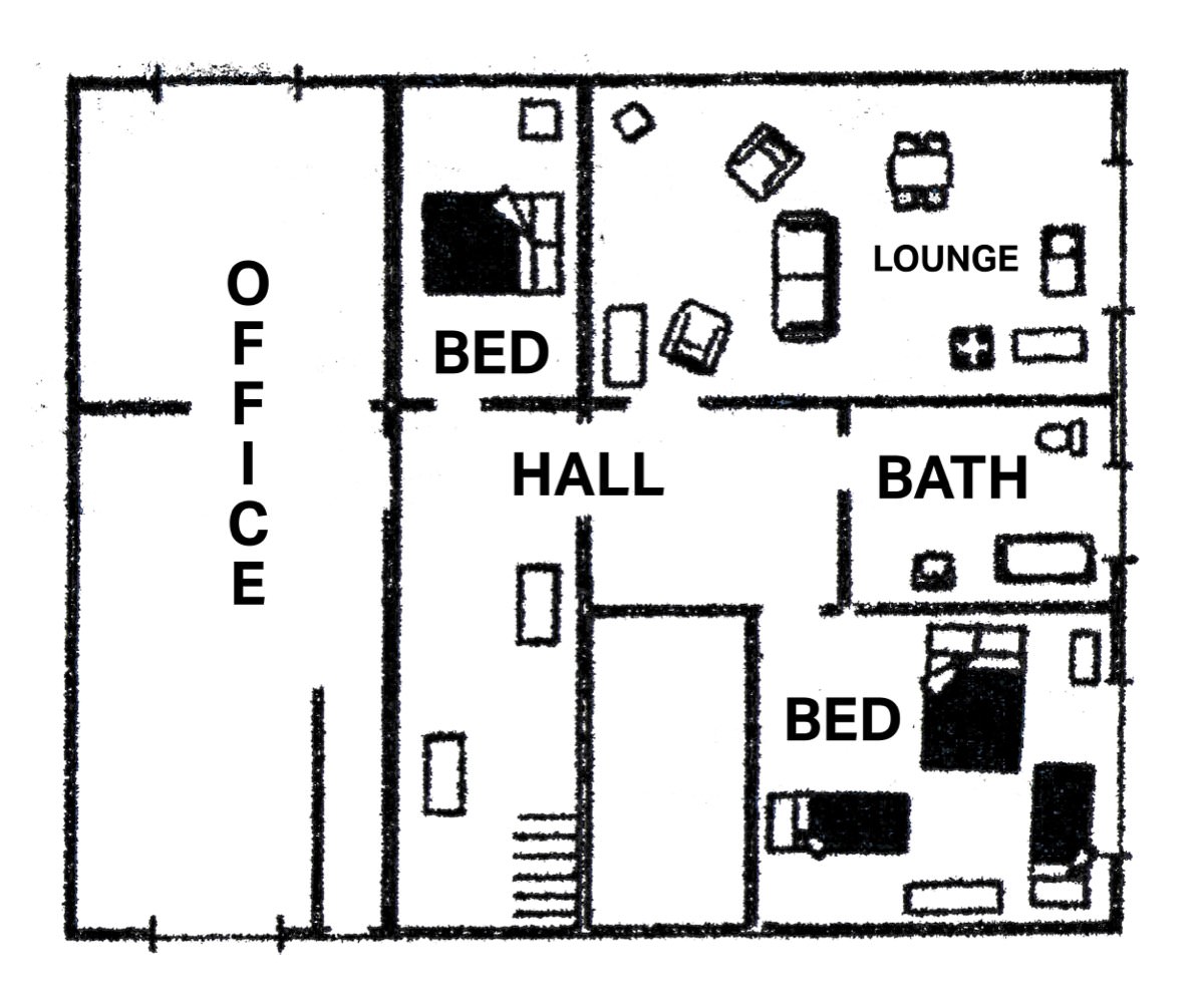 The floor plan of Exford